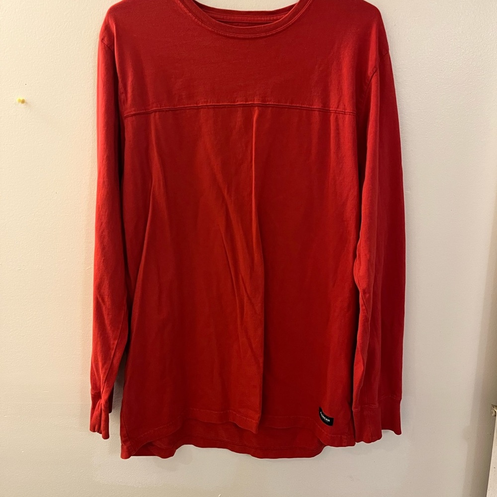 American eagle long sleeved red shirt in large